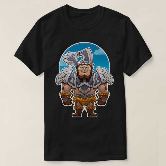 Barbarian Chicken Warrior Stylish Graphic  T-Shirt (Design Front)