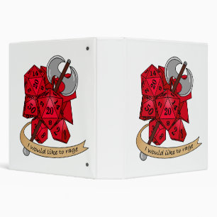 Barbarian Dice Design 3 Ring Binder
