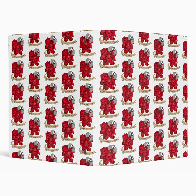 Barbarian Dice Design 3 Ring Binder (Background)