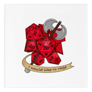 Barbarian Dice Design Acrylic Print