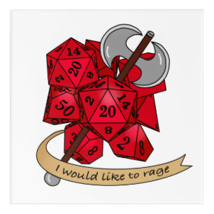 Barbarian Dice Design Acrylic Print