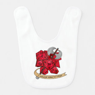 Barbarian Dice Design Baby Bib