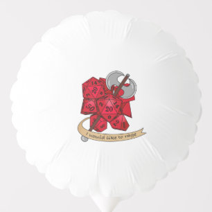 Barbarian Dice Design Balloon