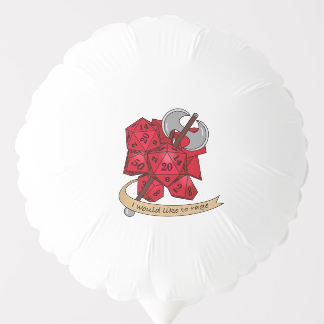 Barbarian Dice Design Balloon (Front)