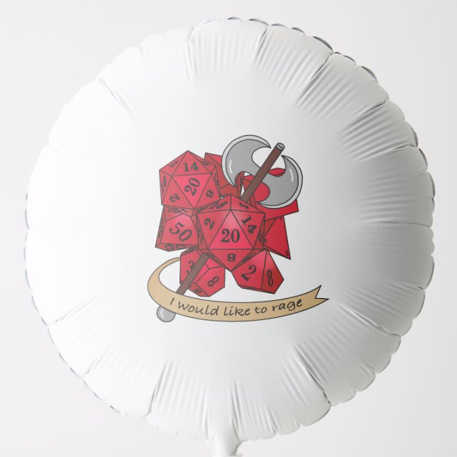 Barbarian Dice Design Balloon (Front)
