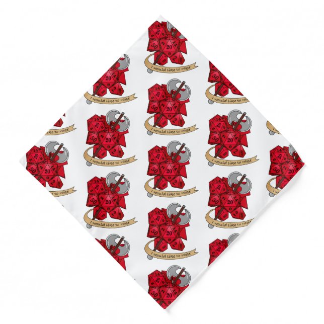 Barbarian Dice Design Bandana (Front)