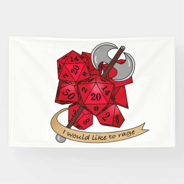 Barbarian Dice Design Banner (Horizontal)