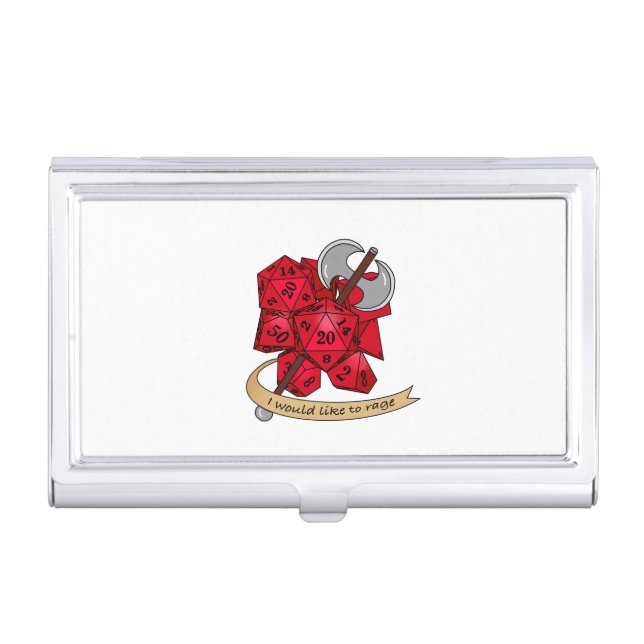 Barbarian Dice Design Business Card Case (Front)