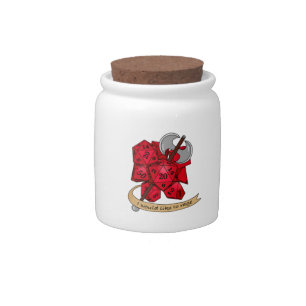 Barbarian Dice Design Candy Jar