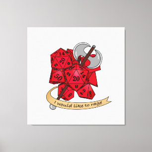 Barbarian Dice Design Canvas Print
