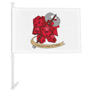 Barbarian Dice Design Car Flag