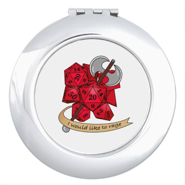 Barbarian Dice Design Compact Mirror (Front)