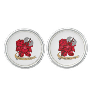 Barbarian Dice Design Cufflinks