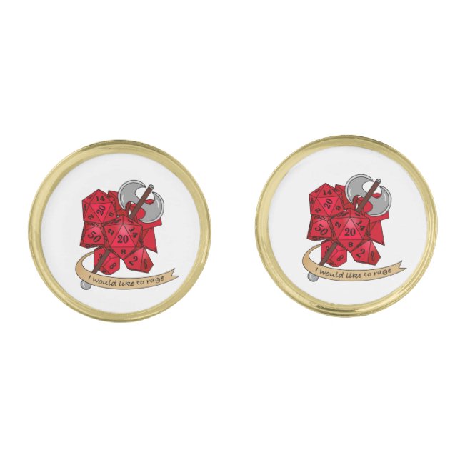 Barbarian Dice Design Cufflinks (Front)