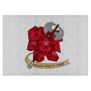 Barbarian Dice Design Cutting Board