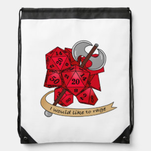 Barbarian Dice Design Drawstring Bag