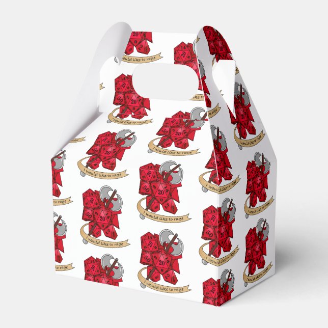 Barbarian Dice Design Favor Boxes (Front Side)