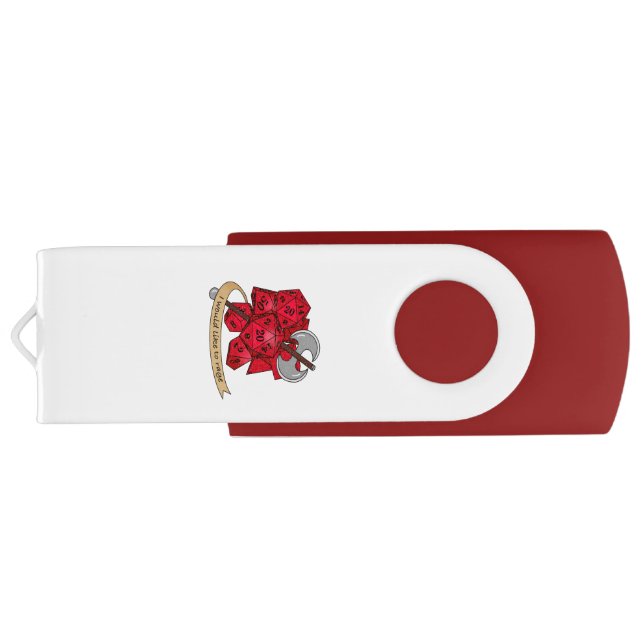 Barbarian Dice Design Flash Drive (Back)