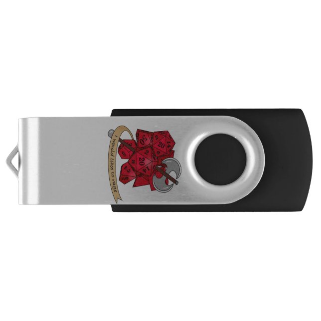 Barbarian Dice Design Flash Drive (Back)