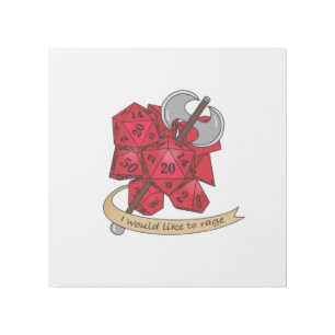 Barbarian Dice Design Gallery Wrap