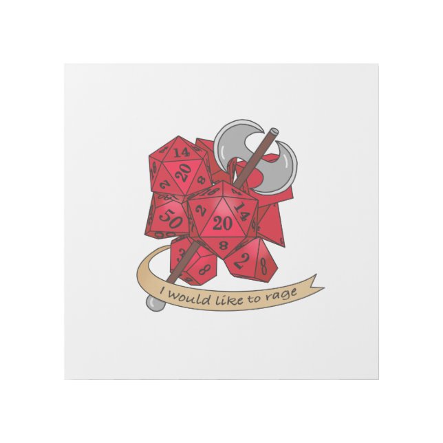 Barbarian Dice Design Gallery Wrap (Front)