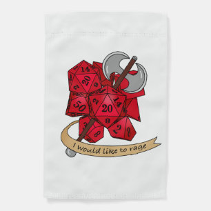 Barbarian Dice Design Garden Flag