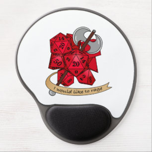 Barbarian Dice Design Gel Mouse Pad