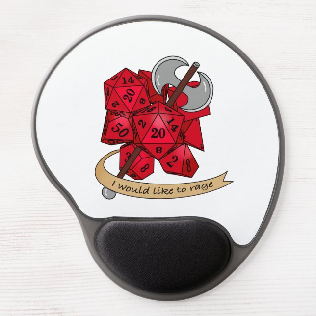 Barbarian Dice Design Gel Mouse Pad (Front)