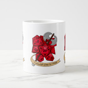Barbarian Dice Design Giant Coffee Mug