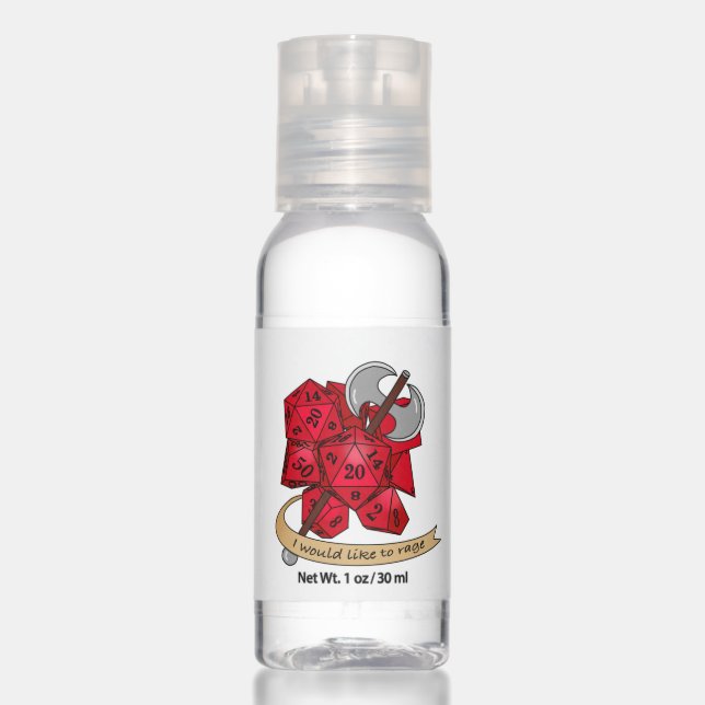 Barbarian Dice Design Hand Sanitizer (Front)