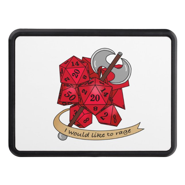 Barbarian Dice Design Hitch Cover (Front)
