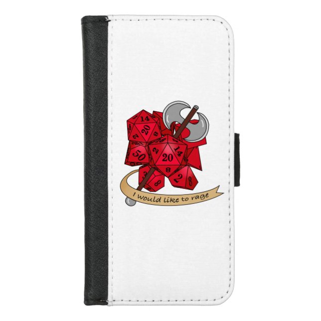 Barbarian Dice Design iPhone Wallet Case (Front)