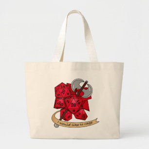 Barbarian Dice Design Large Tote Bag
