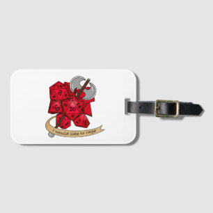 Barbarian Dice Design Luggage Tag