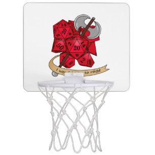 Barbarian Dice Design Mini Basketball Hoop