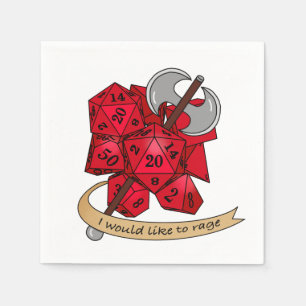 Barbarian Dice Design Napkins
