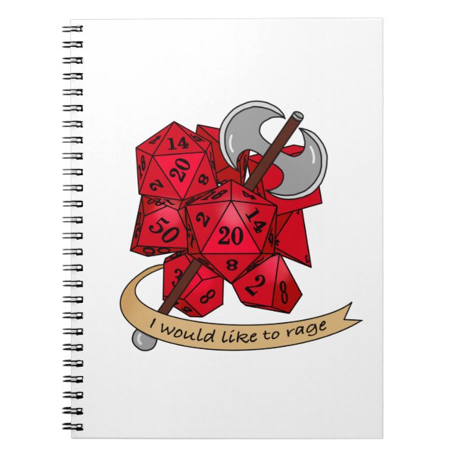 Barbarian Dice Design Notebook (Front)