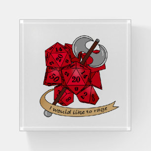 Barbarian Dice Design Paperweight