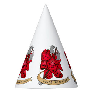 Barbarian Dice Design Party Hat