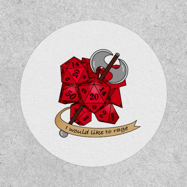 Barbarian Dice Design Patch (Front)