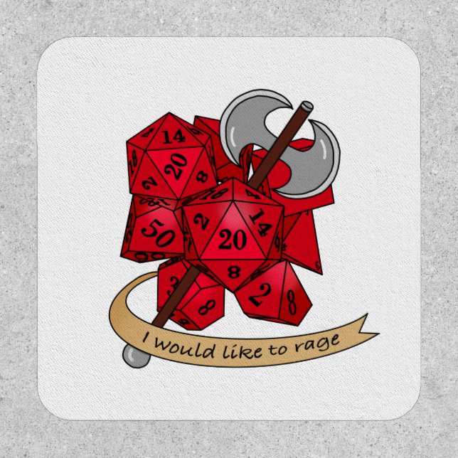 Barbarian Dice Design Patch (Front)