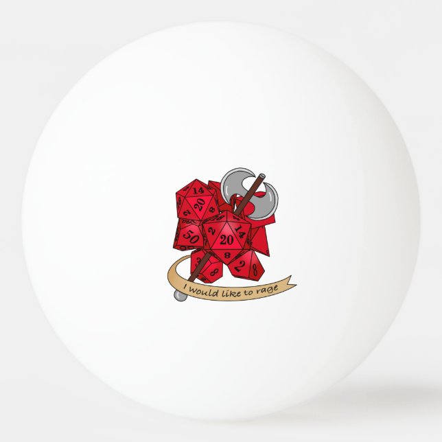 Barbarian Dice Design Ping Pong Ball (Front)