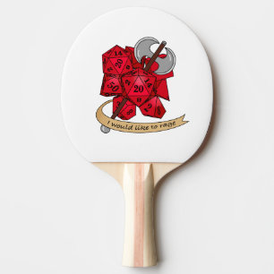 Barbarian Dice Design Ping Pong Paddle