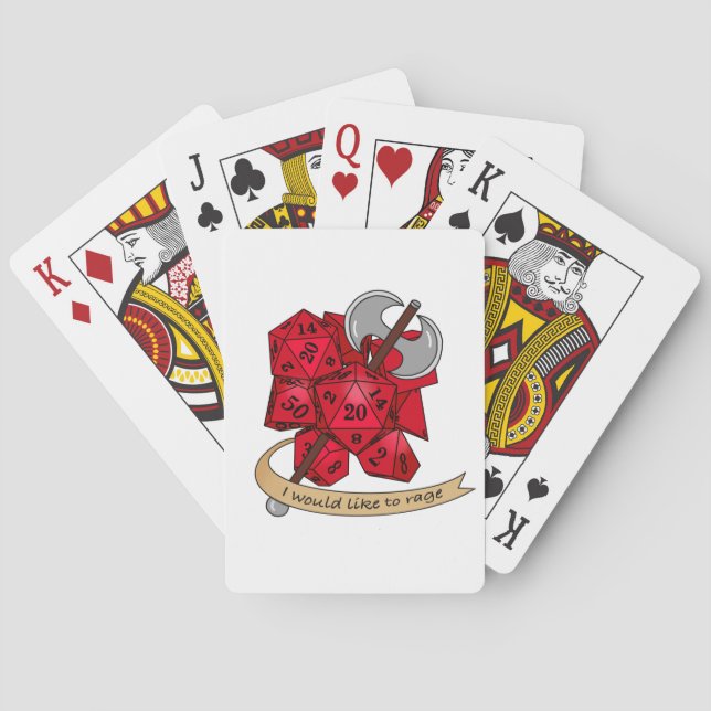 Barbarian Dice Design Poker Cards (Back)