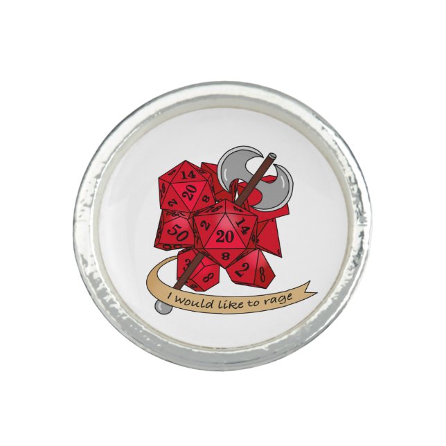 Barbarian Dice Design Ring (Front)