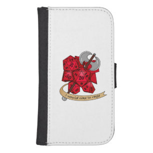 Barbarian Dice Design Galaxy S4 Wallet Case
