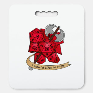 Barbarian Dice Design Seat Cushion