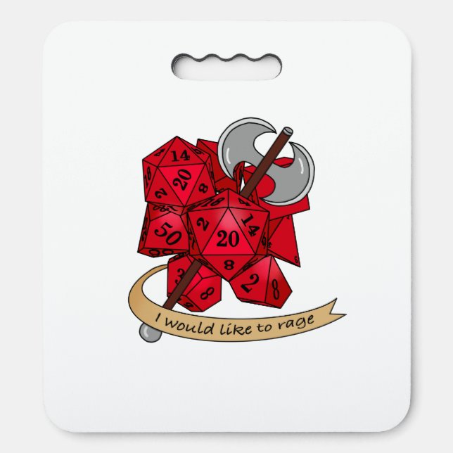 Barbarian Dice Design Seat Cushion (Front Vertical)