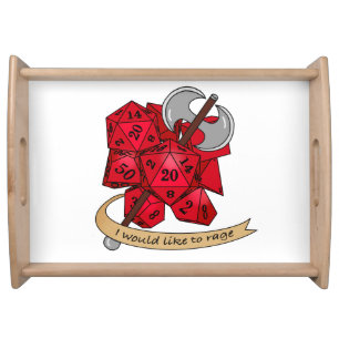 Barbarian Dice Design Serving Tray
