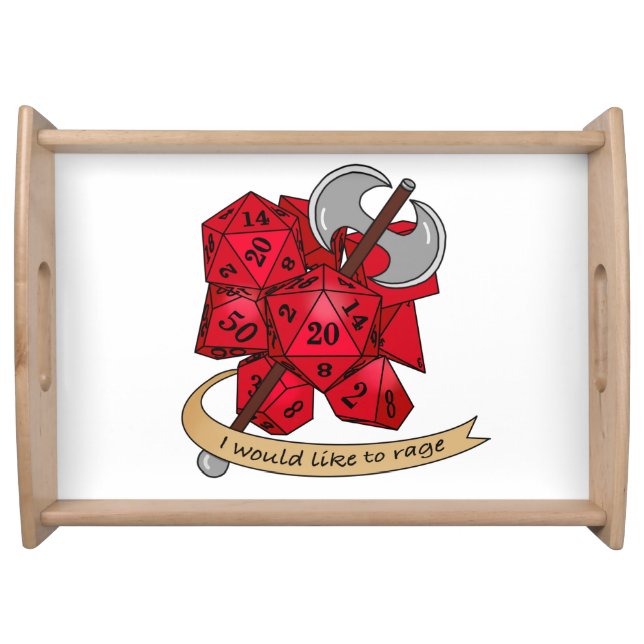 Barbarian Dice Design Serving Tray (Front)